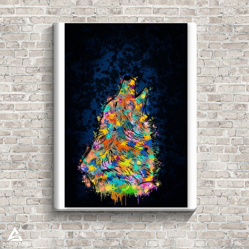 Colorful Wolf Canvas Print