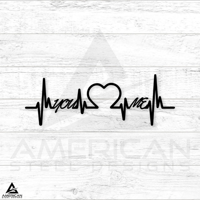 You and Me Heart Beat Line